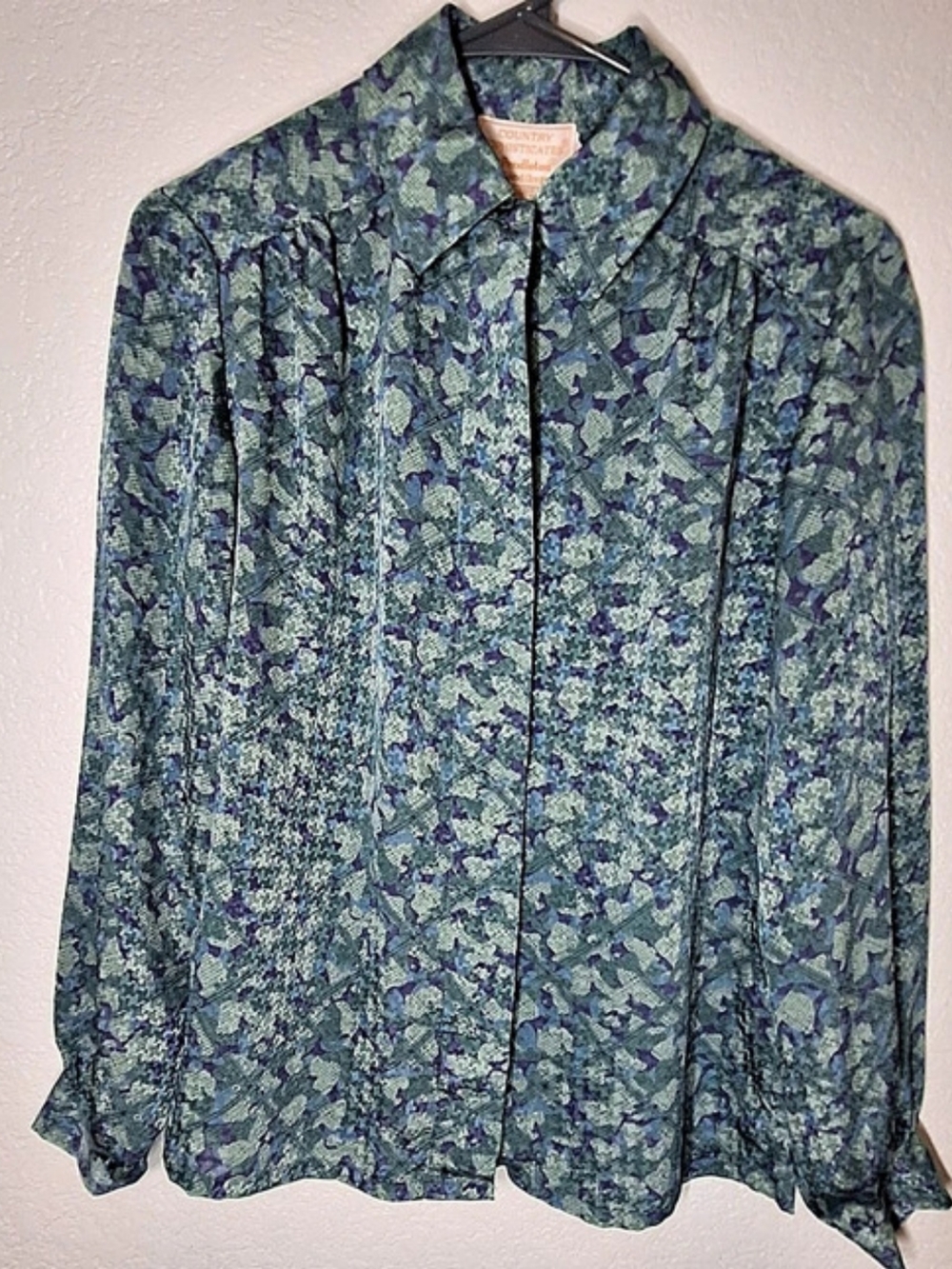Vintage 80s Country Sophisticates by Pendleton Abstract Floral Blouse Size 8